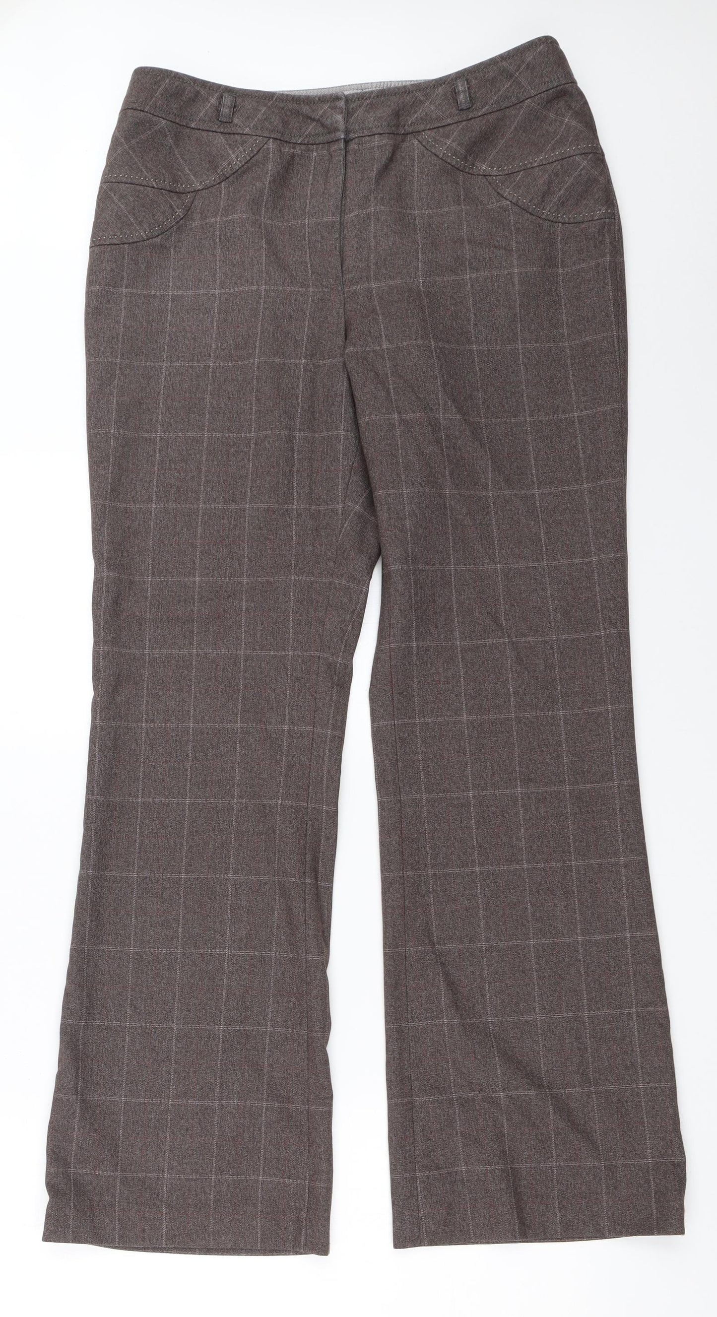 NEXT Womens Brown   Trousers  Size 10 L30 in