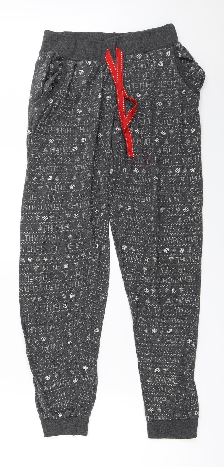 Primark Girls Grey Solid Top Pyjama Pants Size S - Home Alone christmas