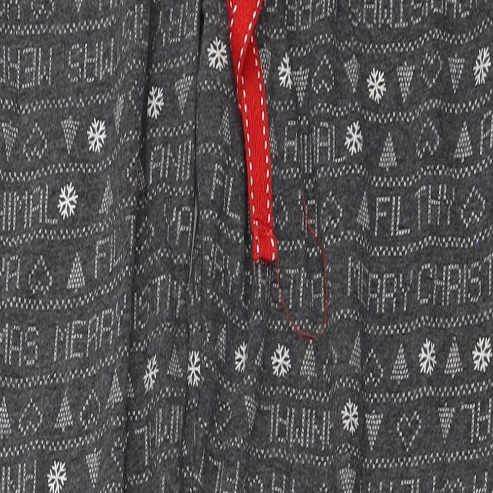 Primark Girls Grey Solid  Top Pyjama Pants Size S  - Home Alone christmas