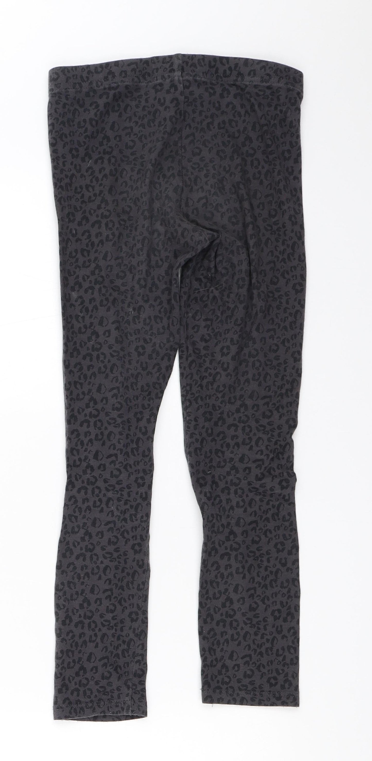 F&F Girls Grey Animal Print  Capri Trousers Size 7-8 Years - leggings