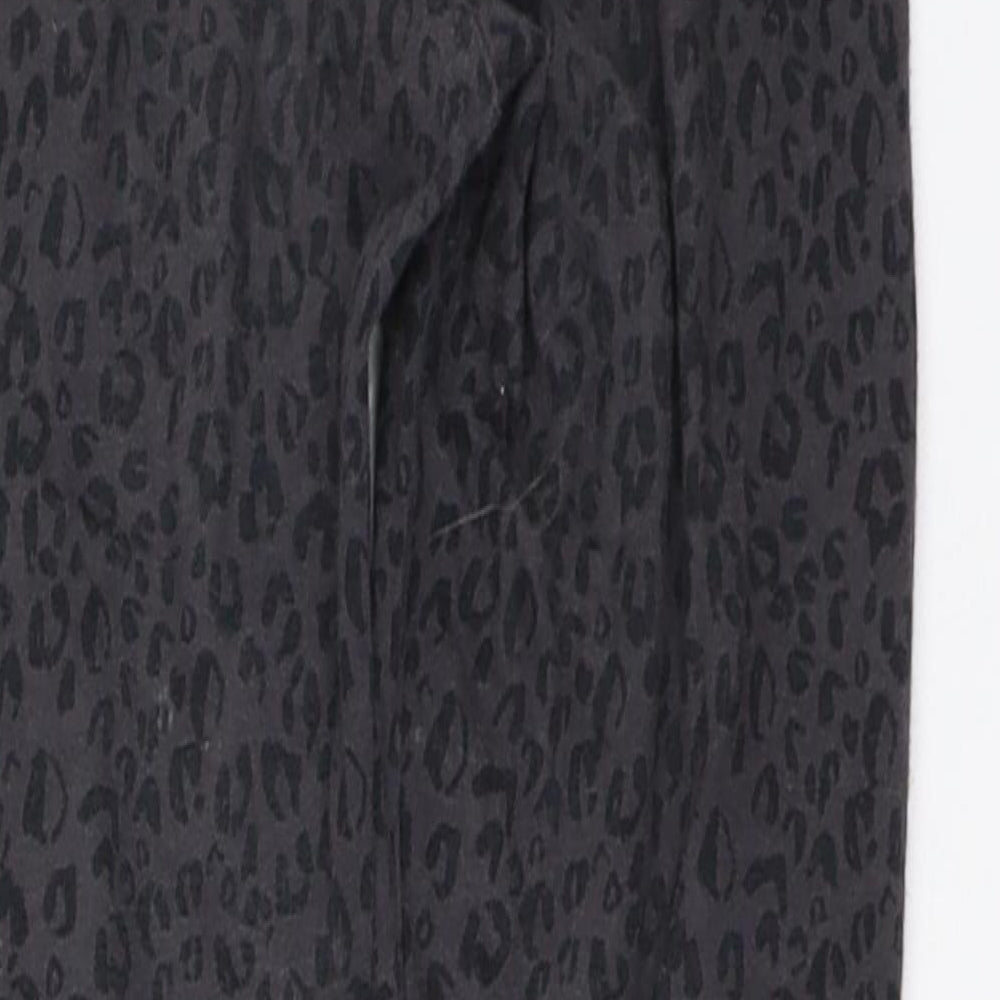 F&F Girls Grey Animal Print  Capri Trousers Size 7-8 Years - leggings