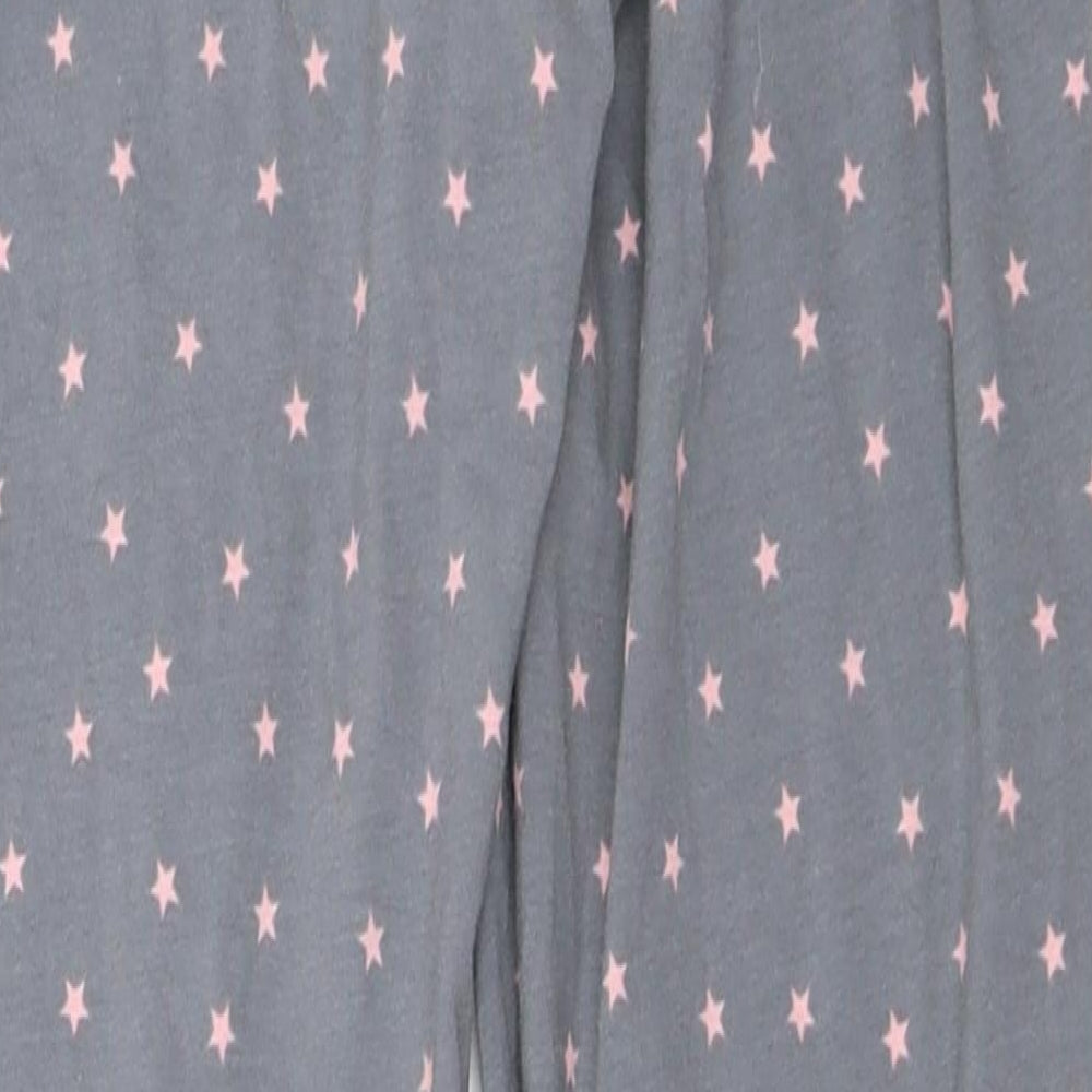F&F Womens Grey Solid  Top Pyjama Pants Size 6