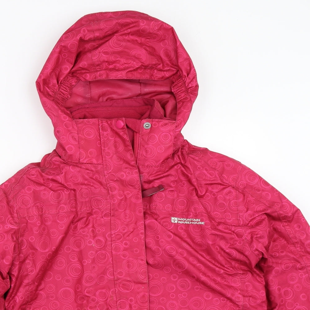 Mountain Warehouse Girls Pink   Rain Coat Coat Size 11-12 Years