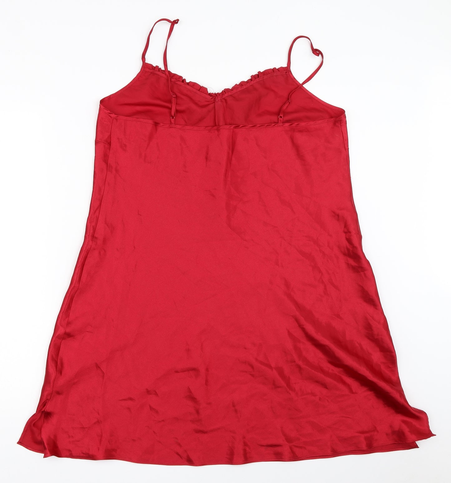 George Womens Red Solid  Cami Dress Size 16