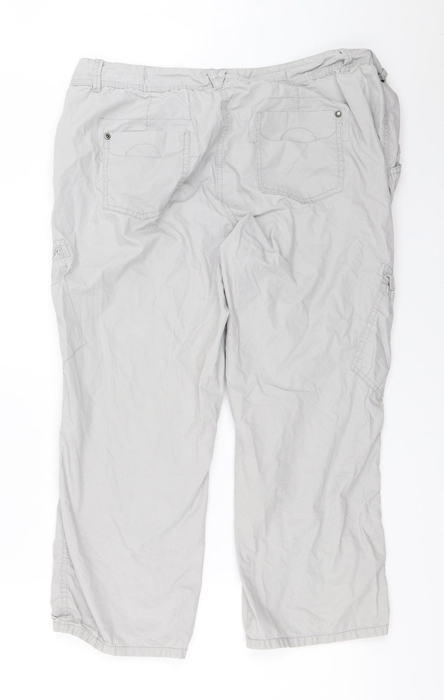 George Womens Grey   Cropped Trousers Size 16 L24 in