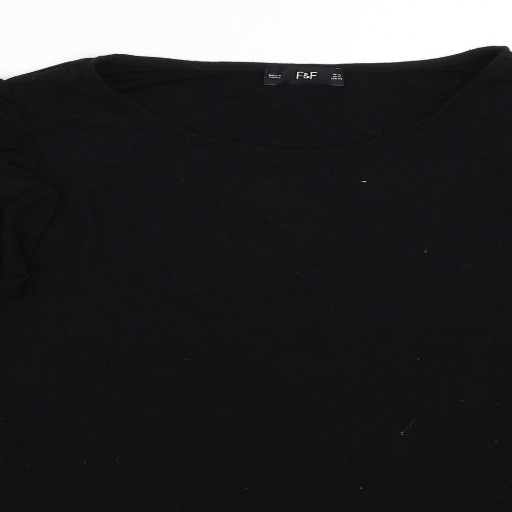 F&F Womens Black   Basic T-Shirt Size 20
