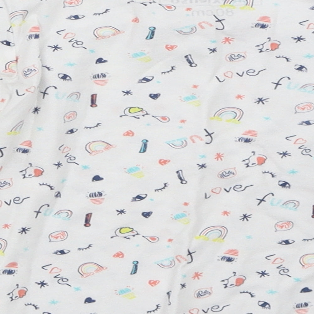 In Extenso Girls White   Basic T-Shirt Size 12 Months