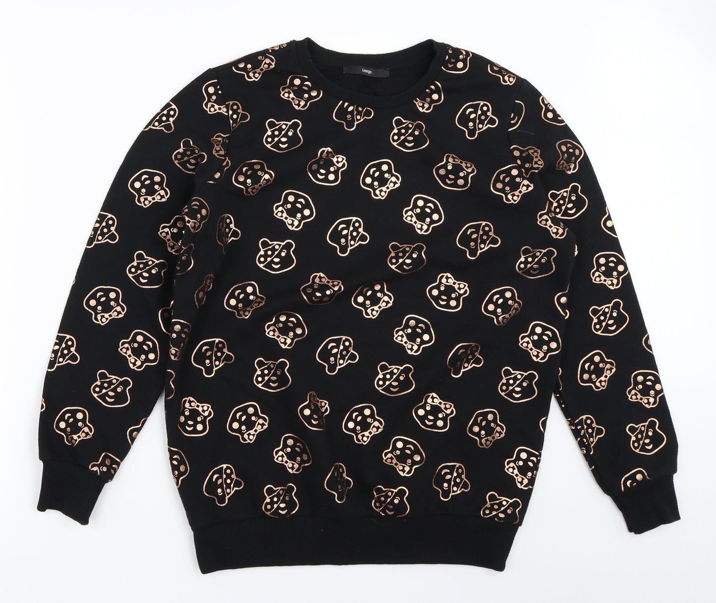 George Womens Black   Pullover Sweatshirt Size S