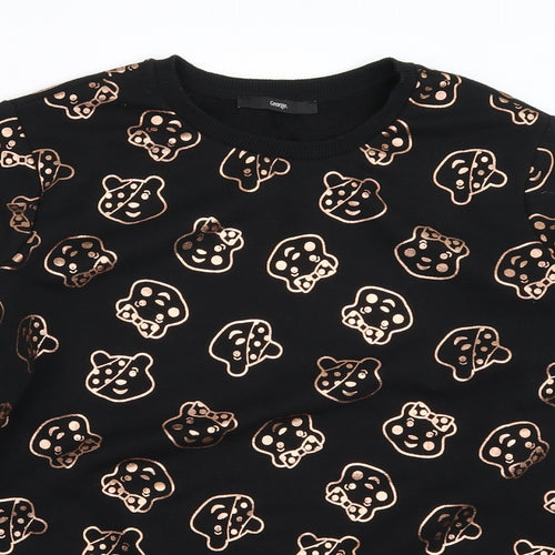 George Womens Black   Pullover Sweatshirt Size S