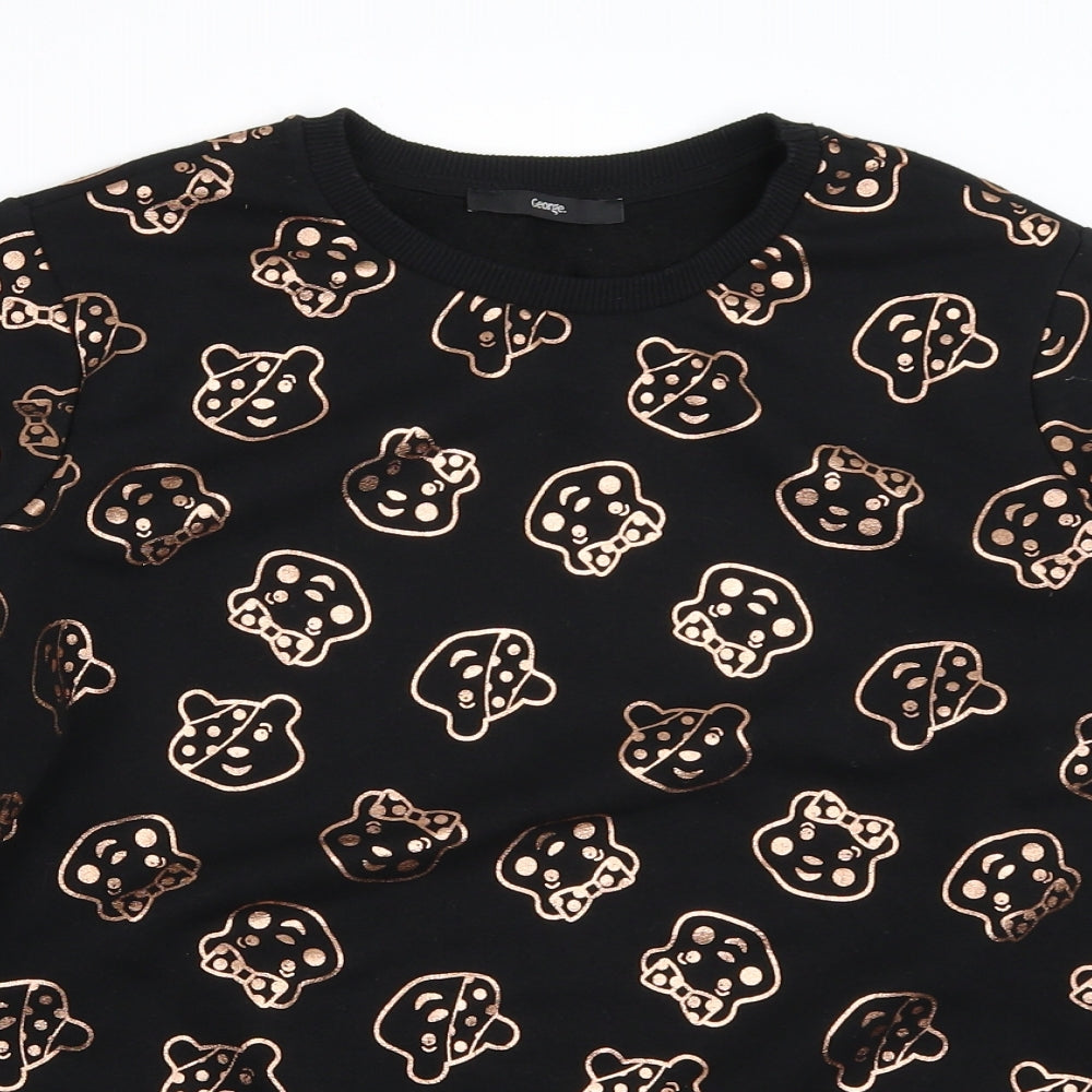 George Womens Black   Pullover Sweatshirt Size S