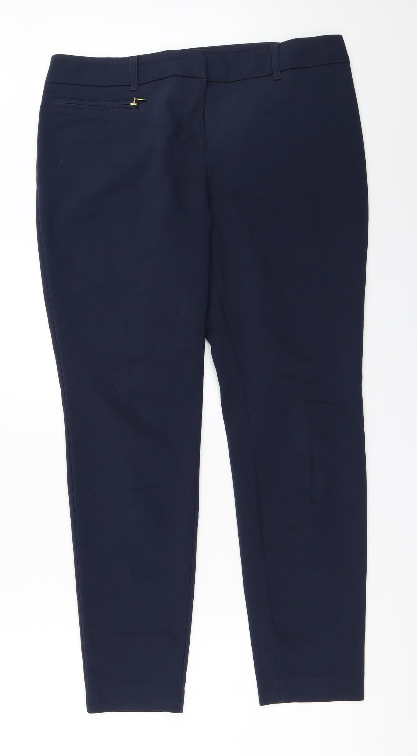 Papaya Womens Blue   Capri Trousers Size 14 L28 in