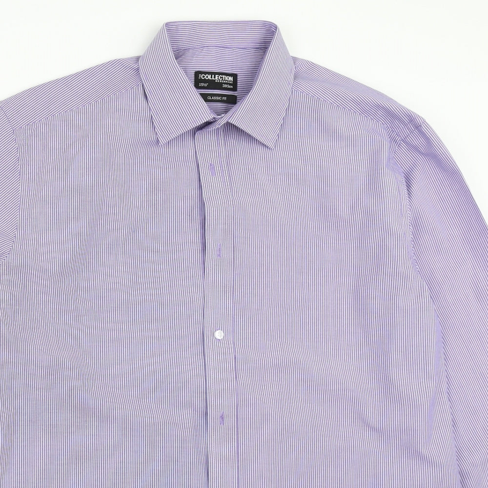 Debenhams Mens Purple    Button-Up Size 15.5