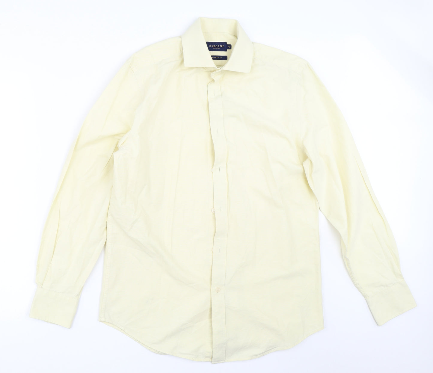 Osborne Mens Yellow    Button-Up Size 15