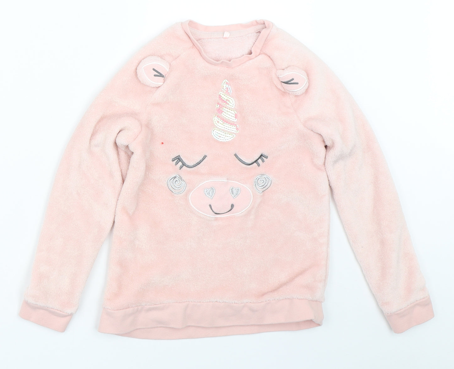 George Girls Pink Solid  Top Pyjama Top Size 7-8 Years