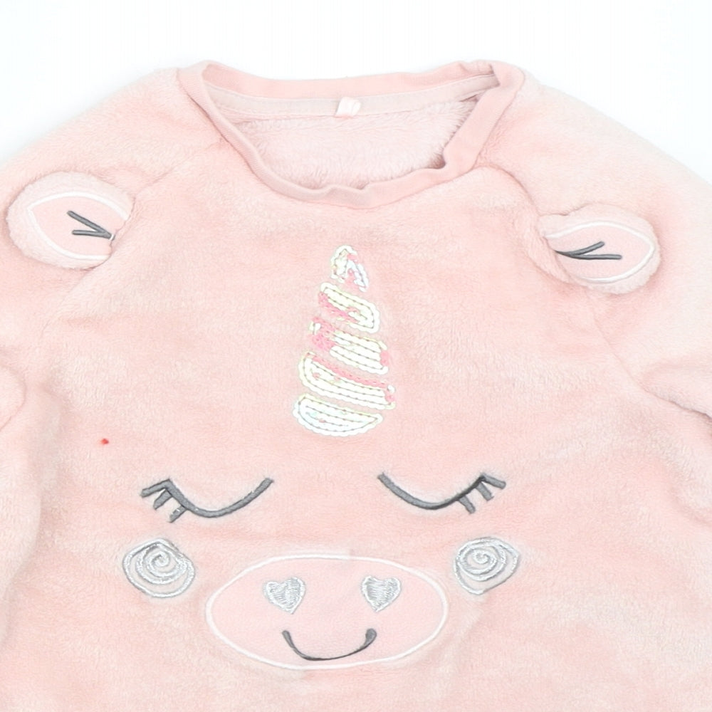 George Girls Pink Solid  Top Pyjama Top Size 7-8 Years