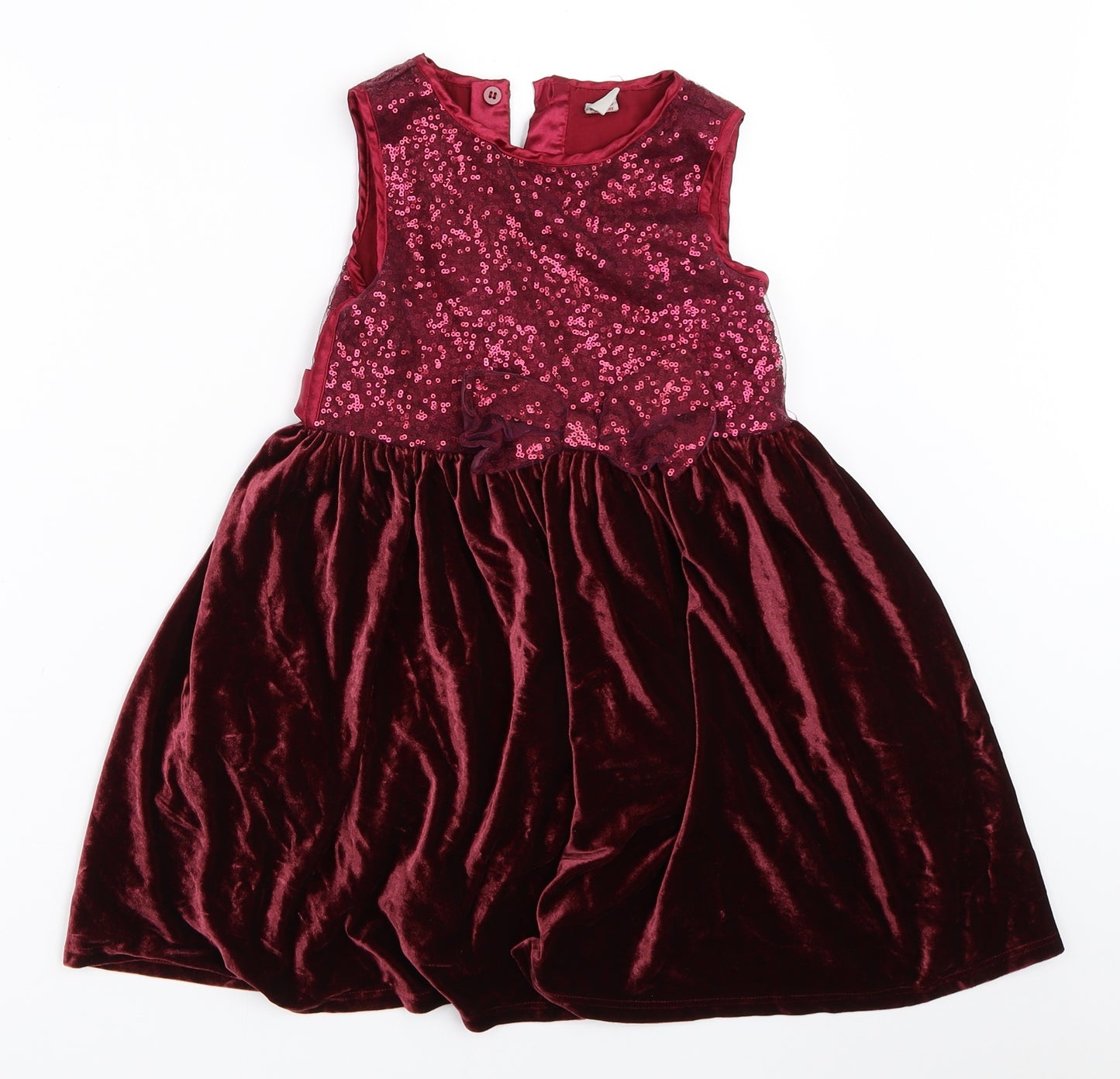 TU Girls Red   Fit & Flare  Size 5-6 Years
