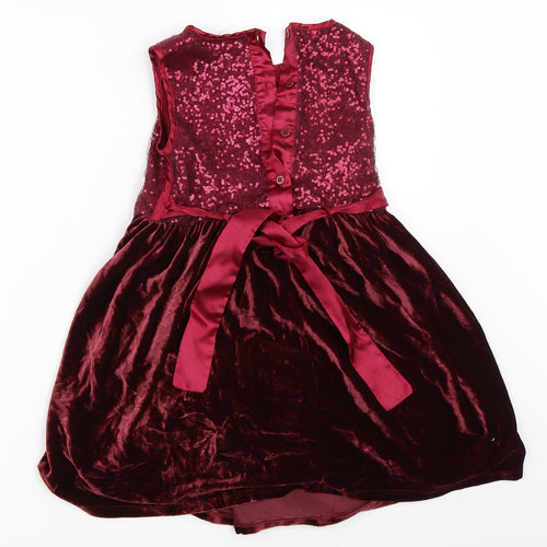 TU Girls Red   Fit & Flare  Size 5-6 Years