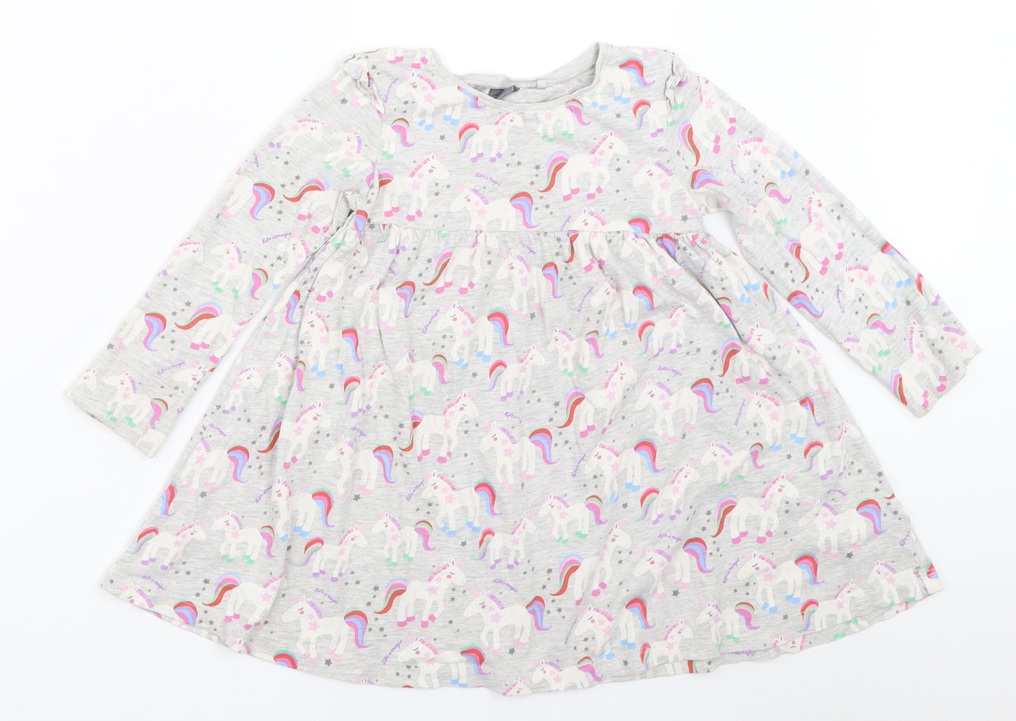 NEXT Girls Grey   Fit & Flare  Size 4-5 Years