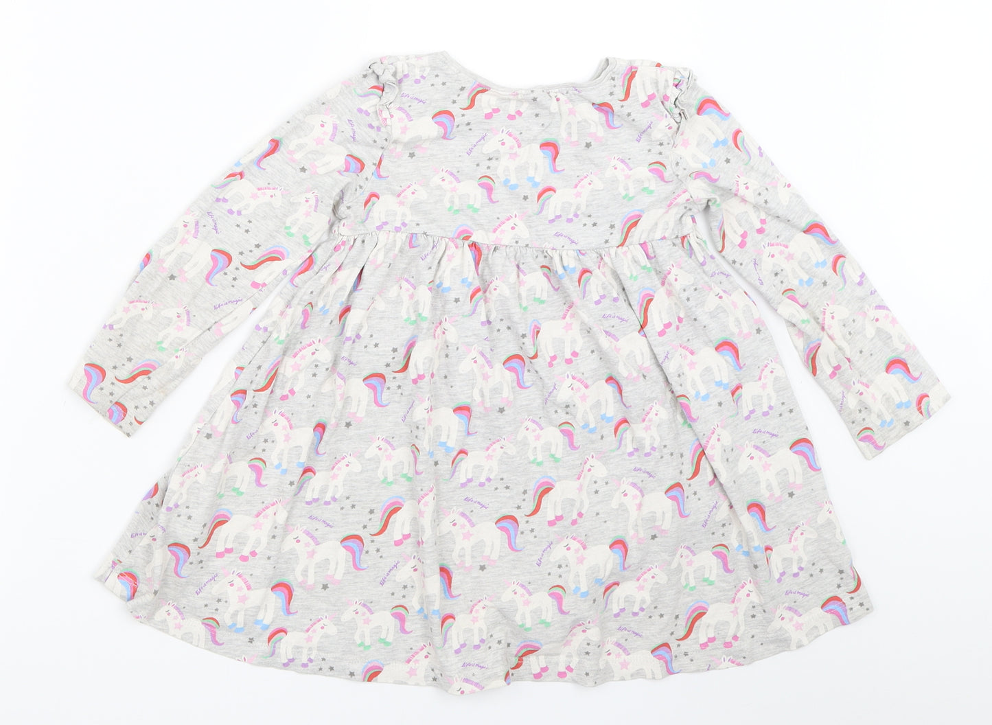 NEXT Girls Grey   Fit & Flare  Size 4-5 Years