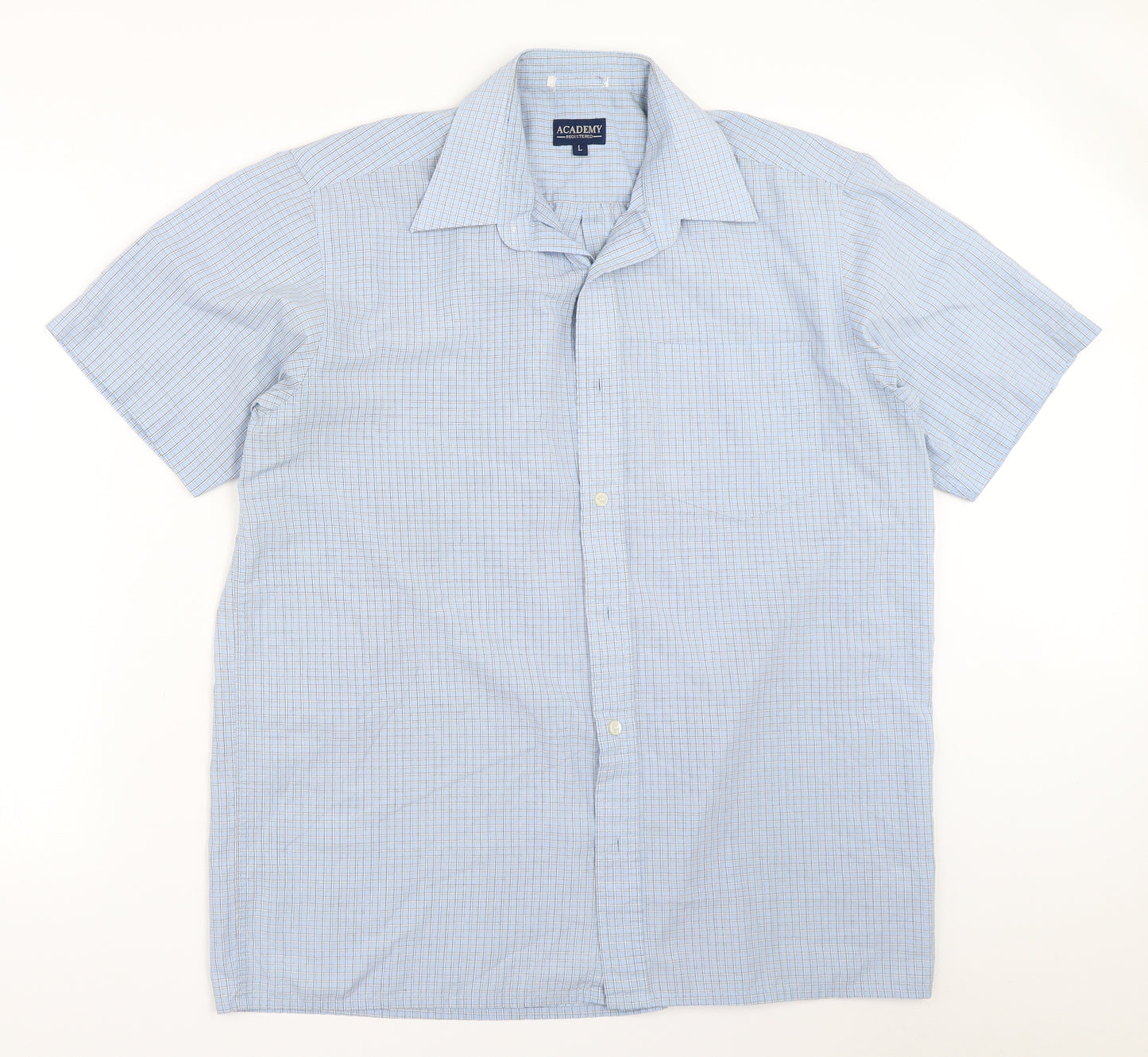 Academy Mens Blue    Button-Up Size L