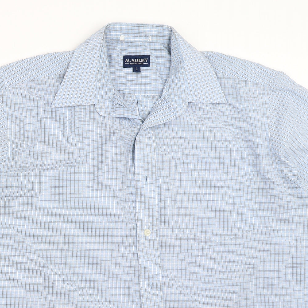 Academy Mens Blue    Button-Up Size L