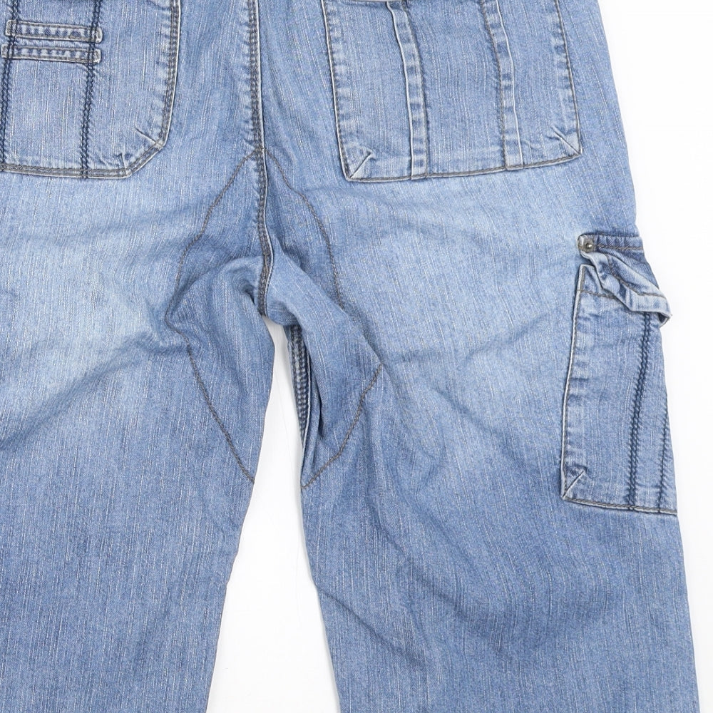 River Island Mens Blue  Denim Cargo Shorts Size 32 in