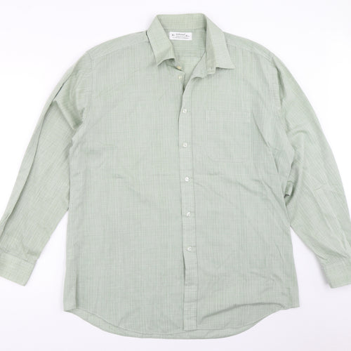 St Michael Mens Green    Button-Up Size 16.5