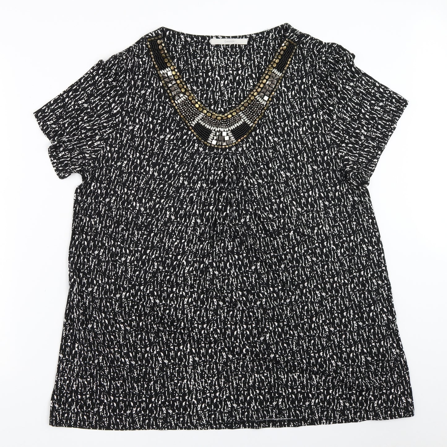 George Womens Black   Basic T-Shirt Size 18