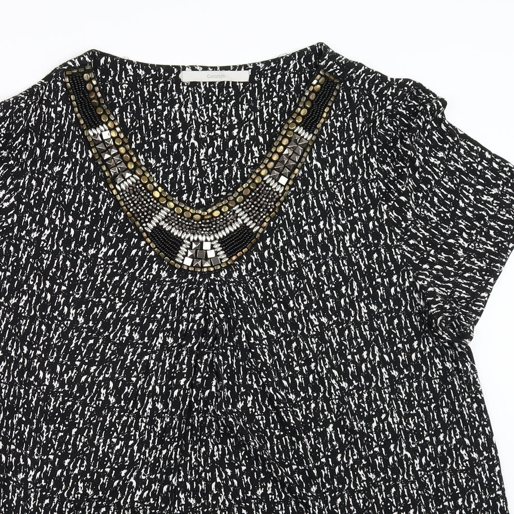 George Womens Black   Basic T-Shirt Size 18