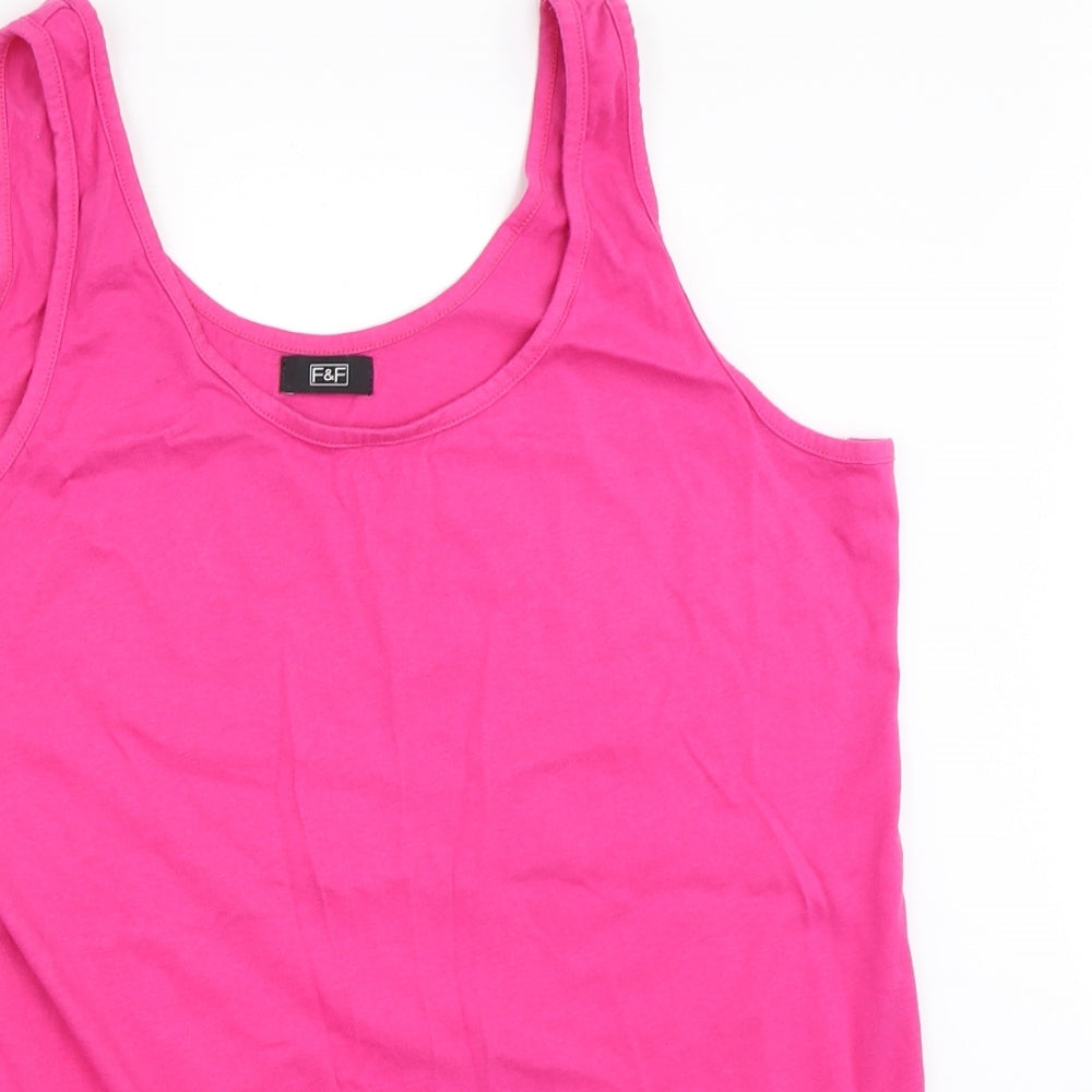 F&F Womens Pink   Basic Tank Size 18