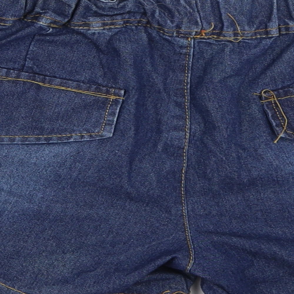 Preworn Womens Blue  Denim Hot Pants Shorts Size 28 in