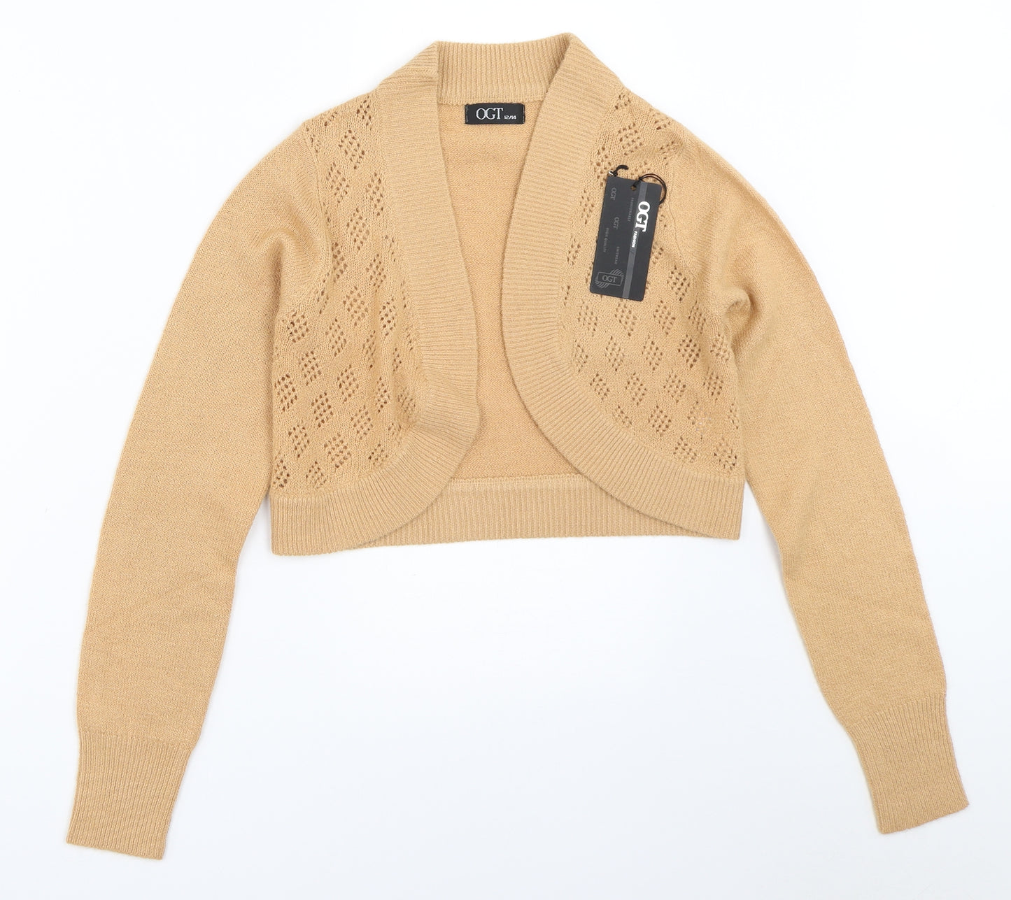 OGT Womens Beige   Cardigan Jumper Size 12