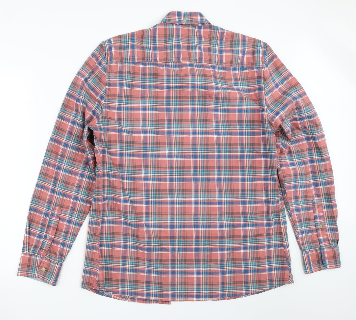 Easy Womens Red Check  Basic Button-Up Size L