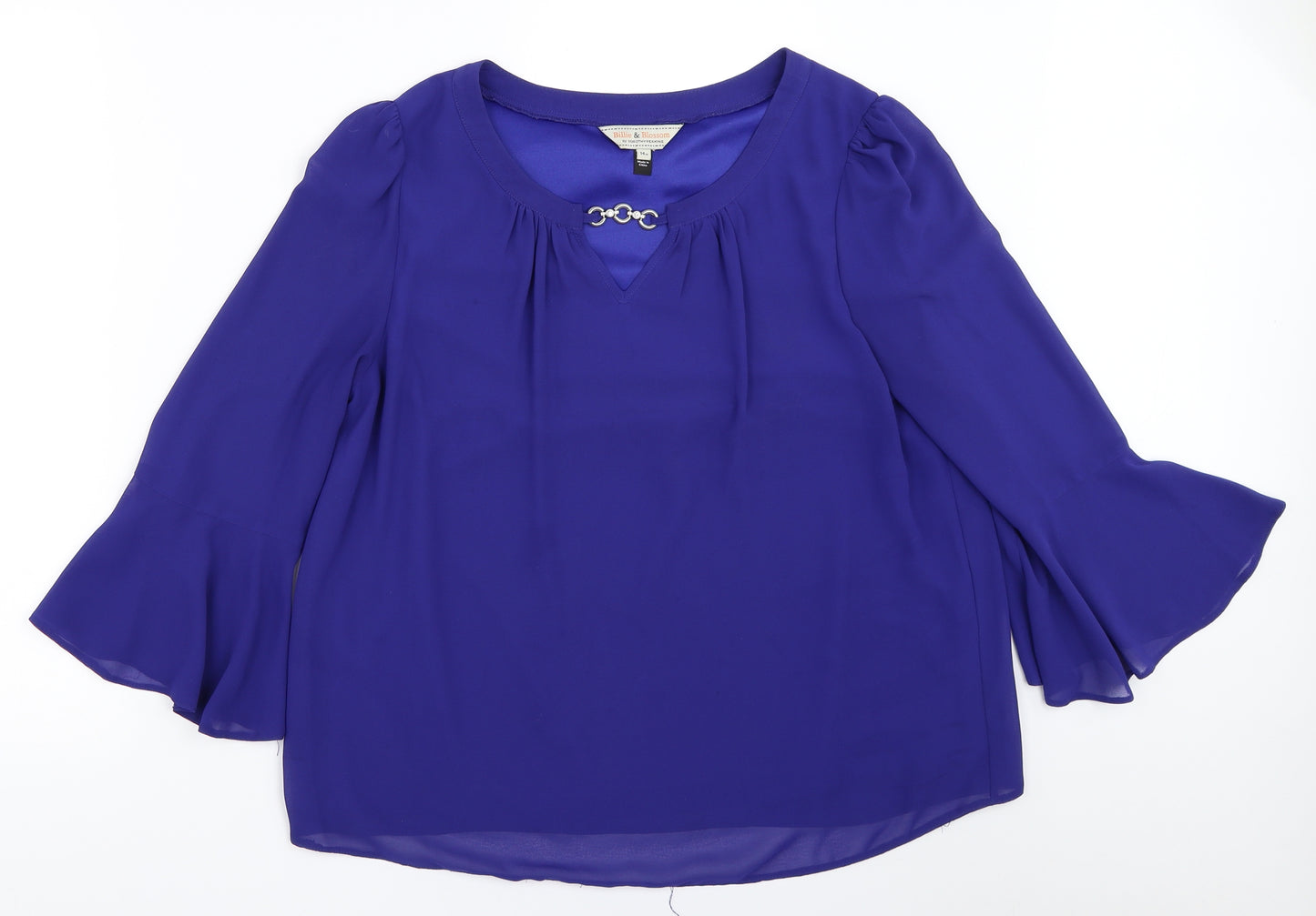 Dorothy Perkins Womens Blue   Basic Blouse Size 14