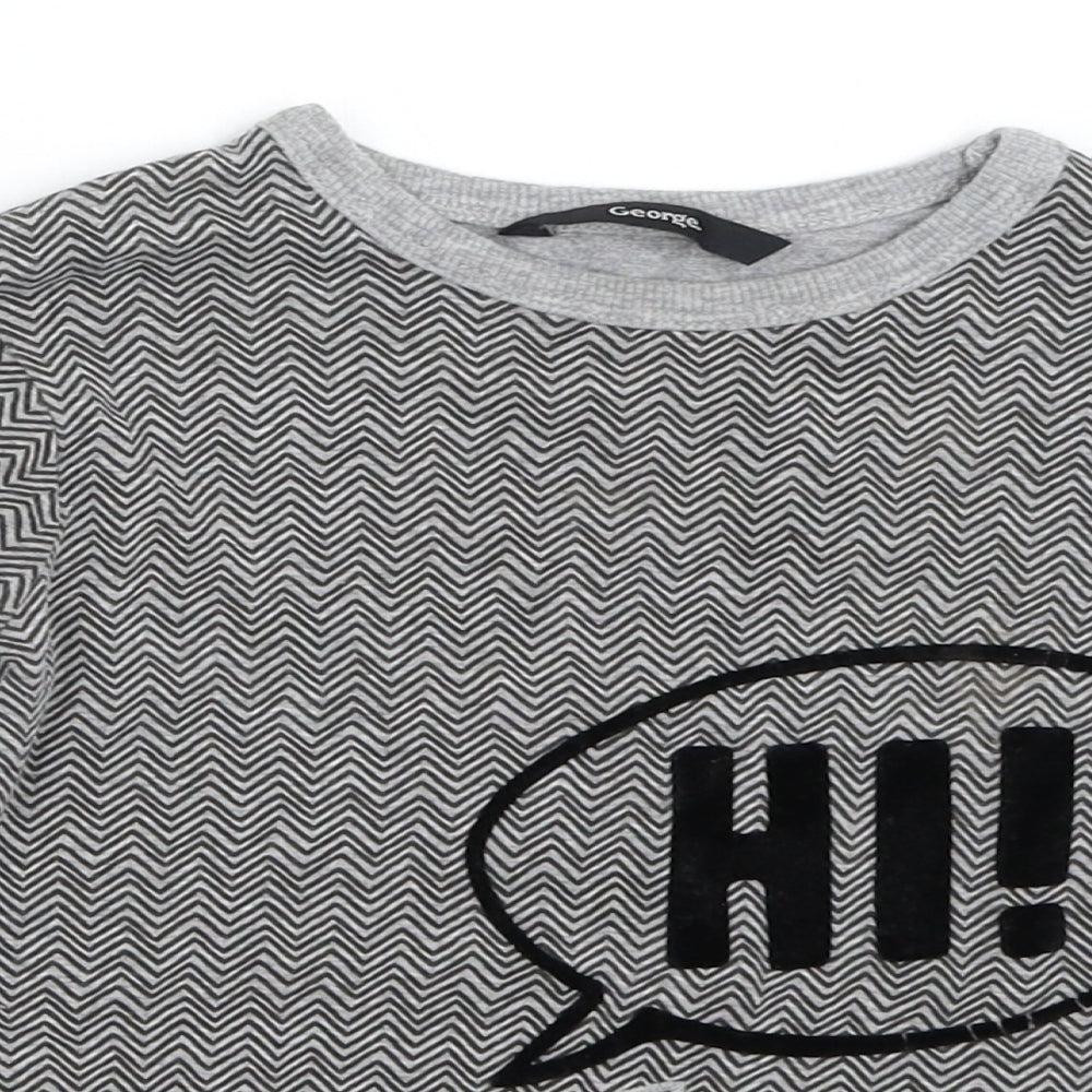 George Boys Grey   Basic T-Shirt Size 3-4 Years