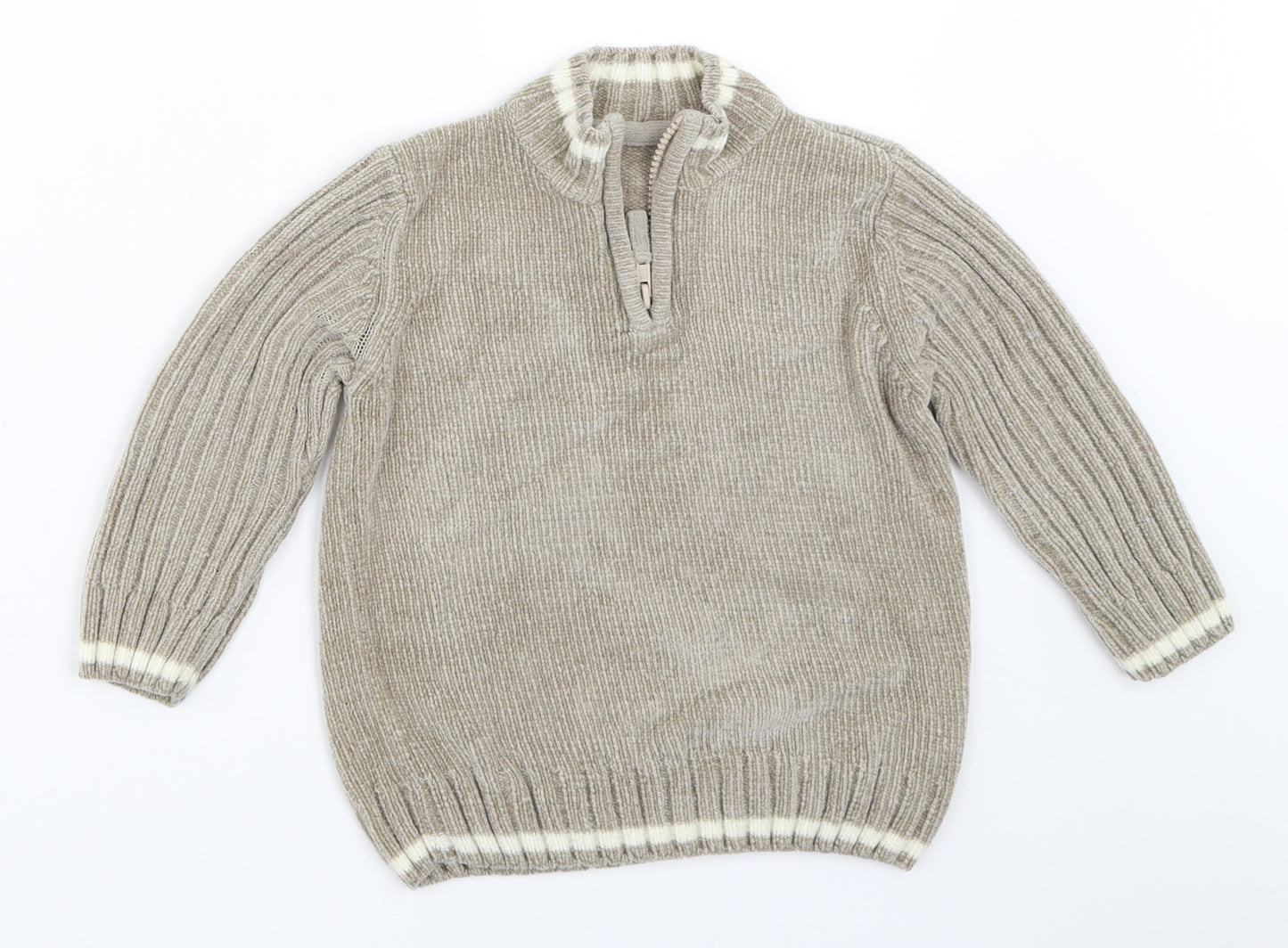 Mothercare Boys Beige   Pullover Jumper Size 18-24 Months