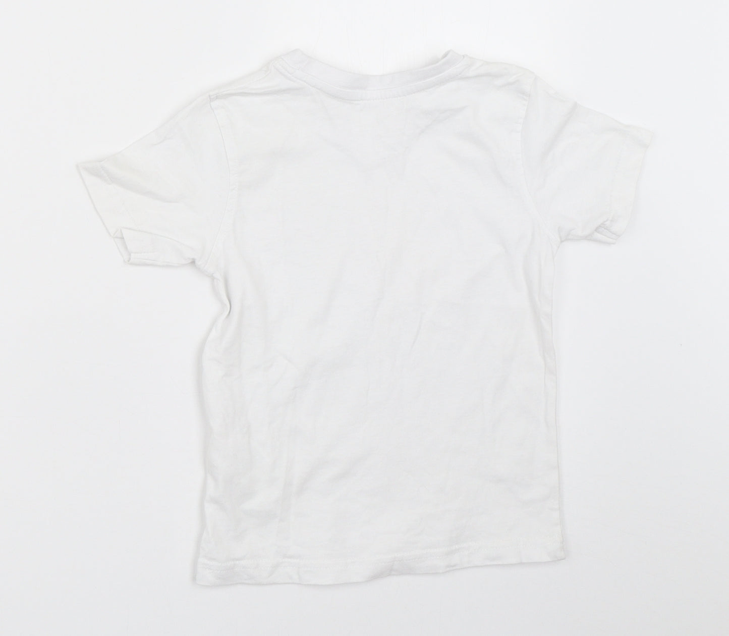 Aldi Boys White   Basic T-Shirt Size 4-5 Years