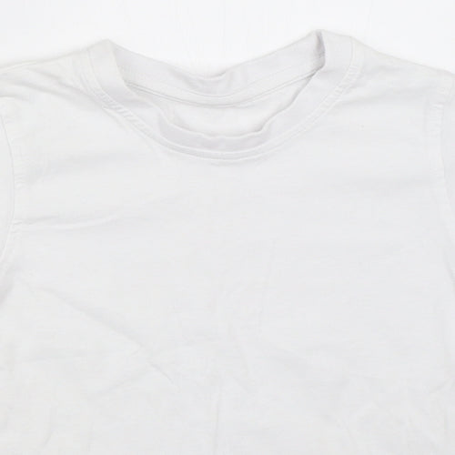 Aldi Boys White   Basic T-Shirt Size 4-5 Years
