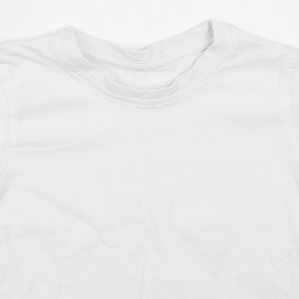Aldi Boys White   Basic T-Shirt Size 4-5 Years