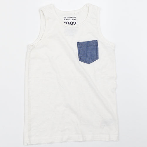 NEXT Boys White   Basic Tank Size 7 Years