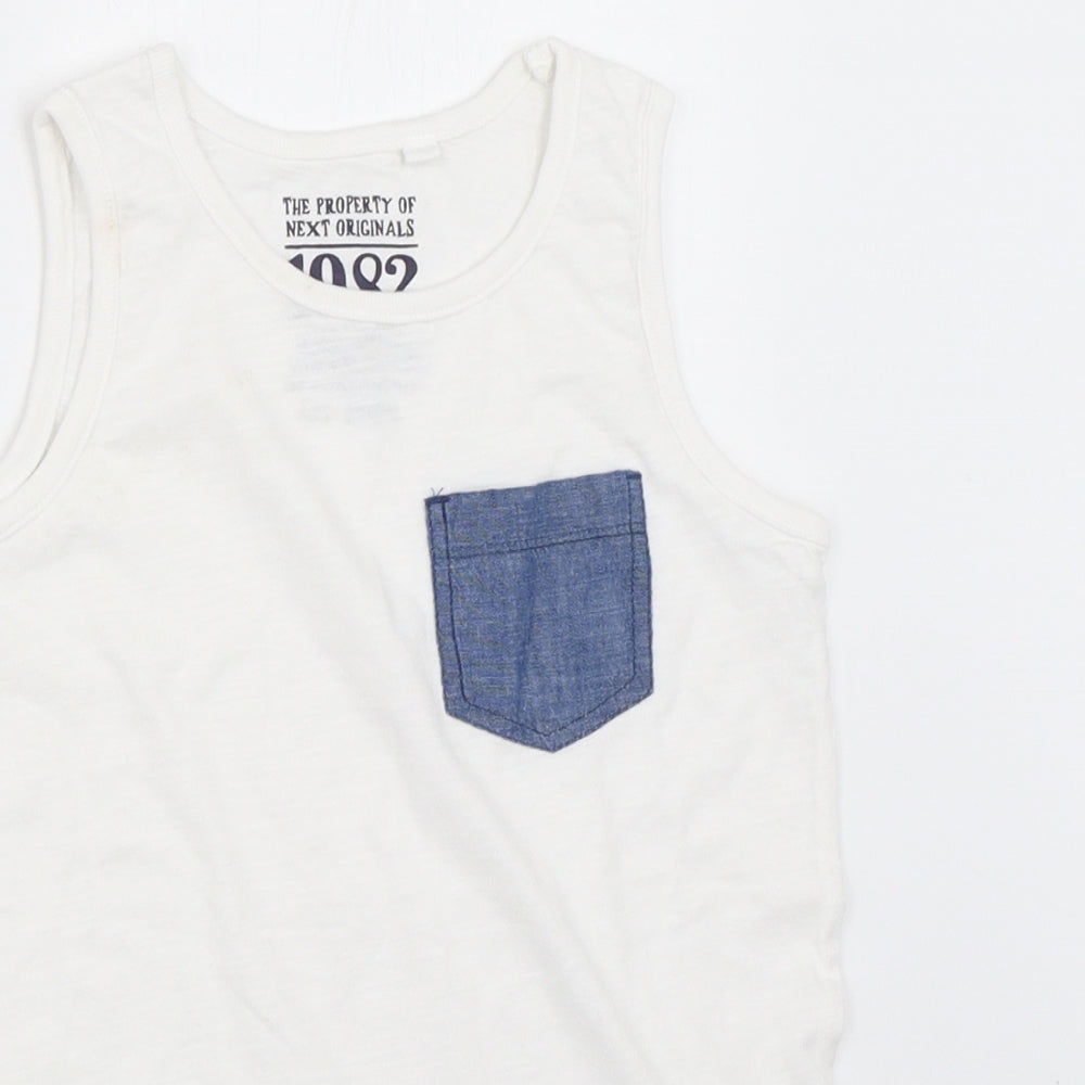 NEXT Boys White   Basic Tank Size 7 Years