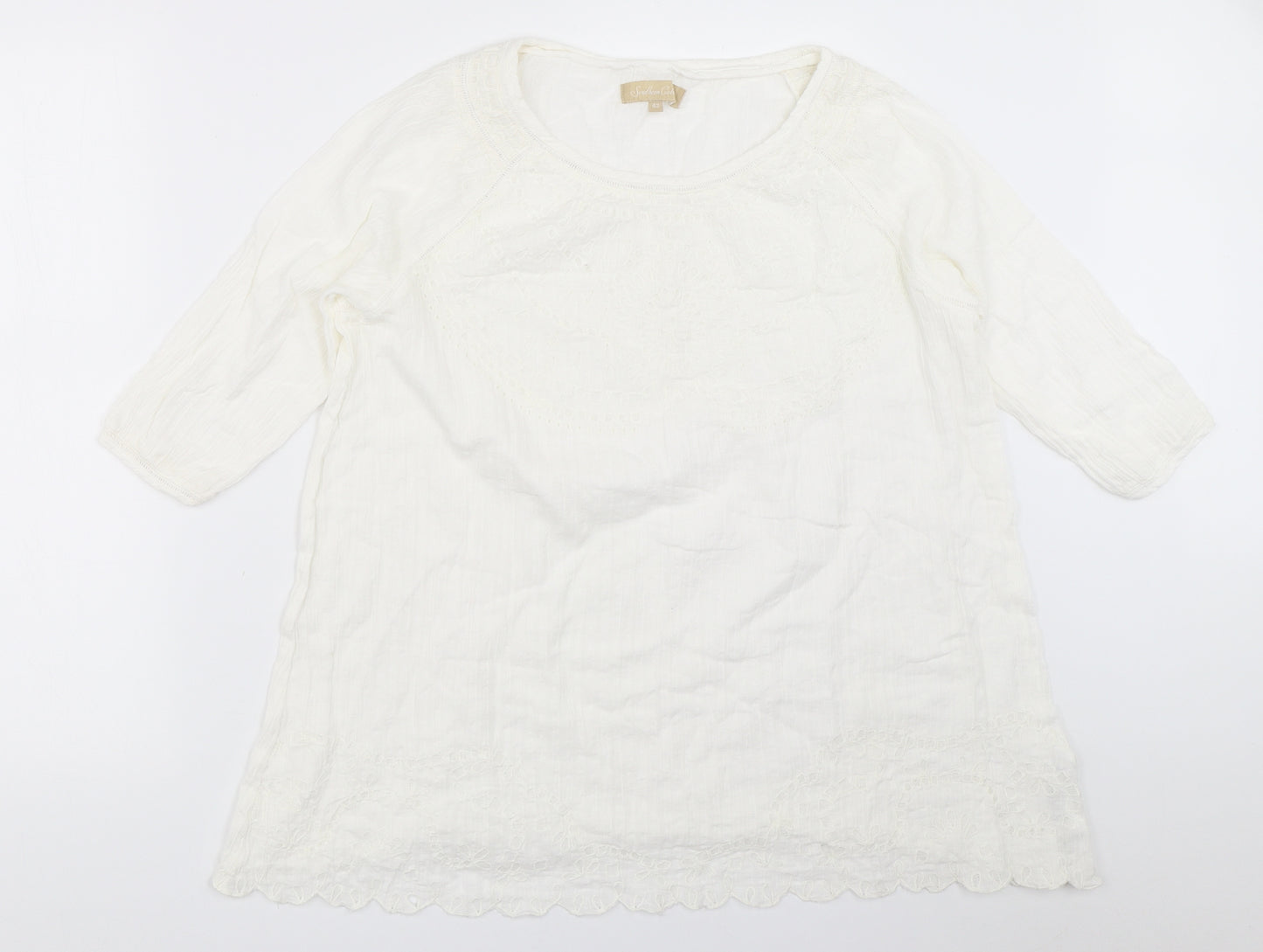 Southern Cotton Womens White   Basic Blouse Size 42