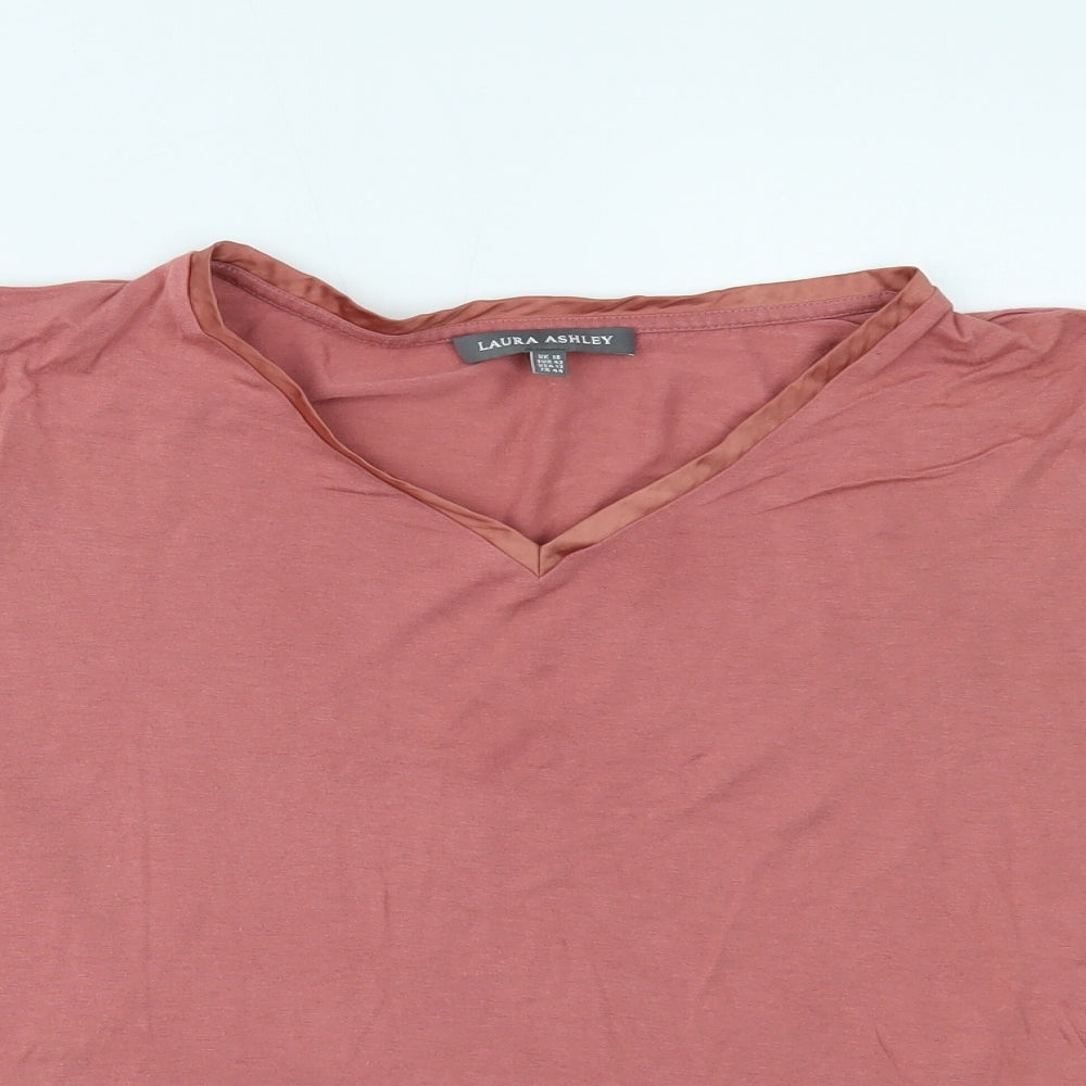 Laura Ashley Womens Pink   Basic T-Shirt Size 16