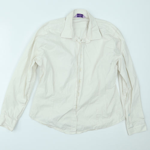 Henbury Womens White   Basic Button-Up Size 2XL