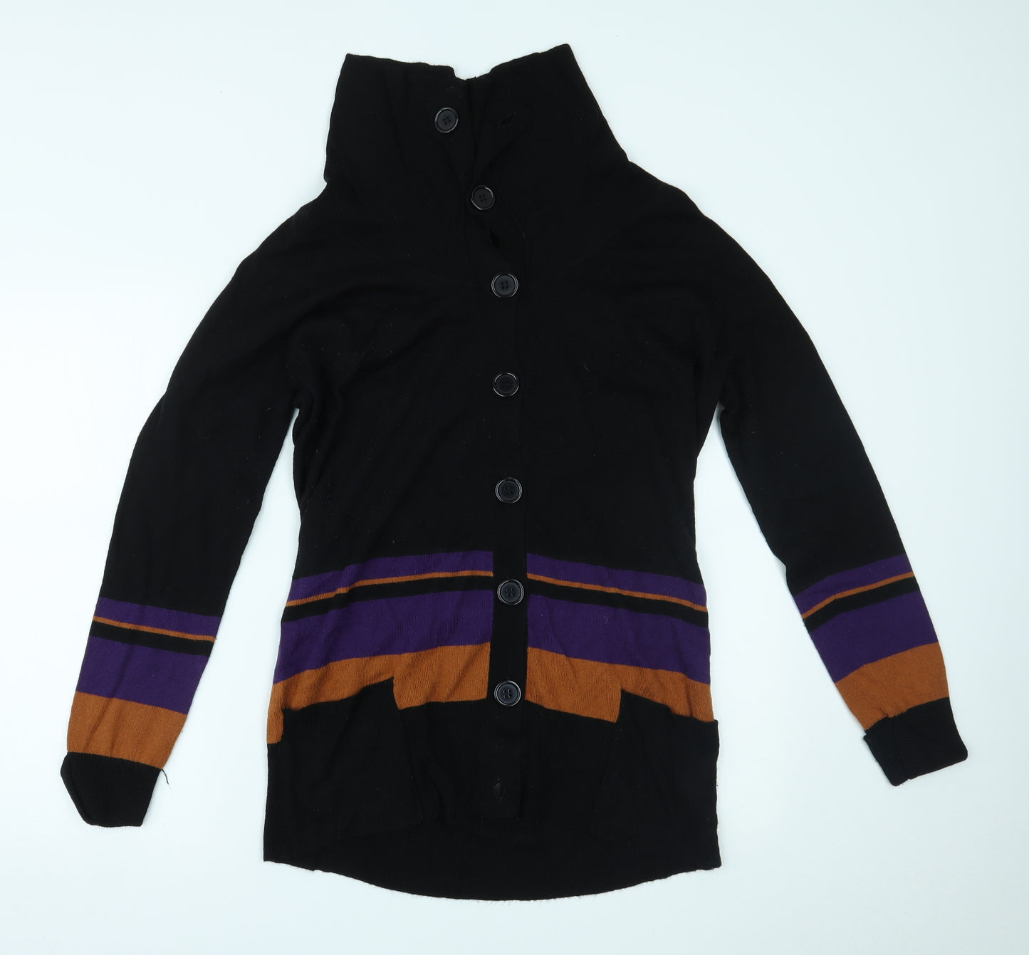 EVIE Womens Multicoloured Striped  Cardigan Jumper Size 14