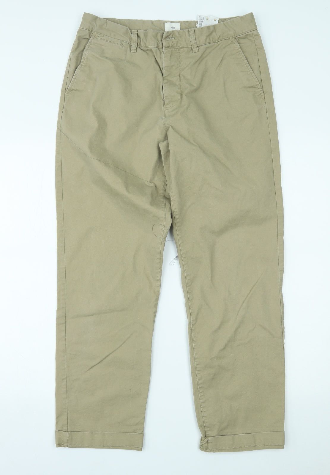 H&M Mens Beige   Chino Trousers Size 32 L28 in