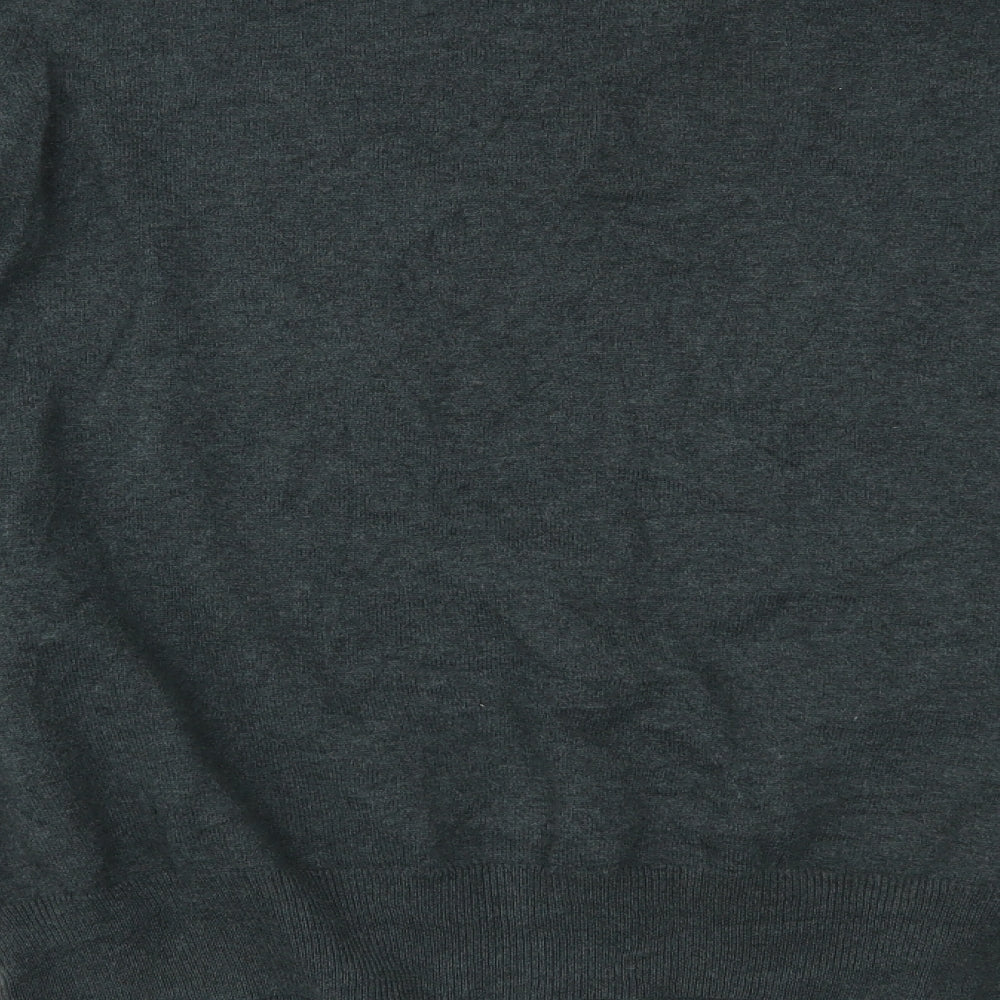 Marks and Spencer Mens Grey Argyle/Diamond  Pullover Jumper Size L