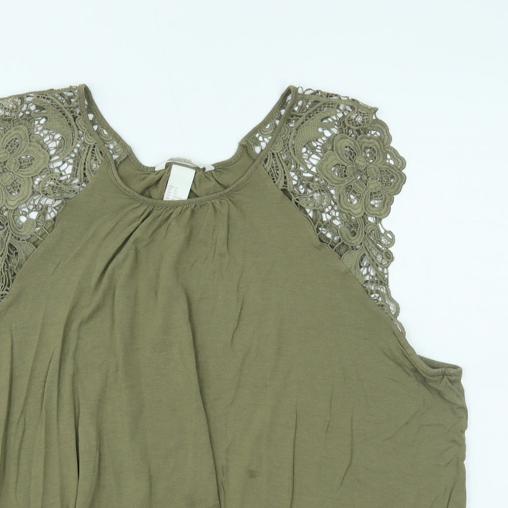 H&M Womens Green   Basic Blouse Size XL