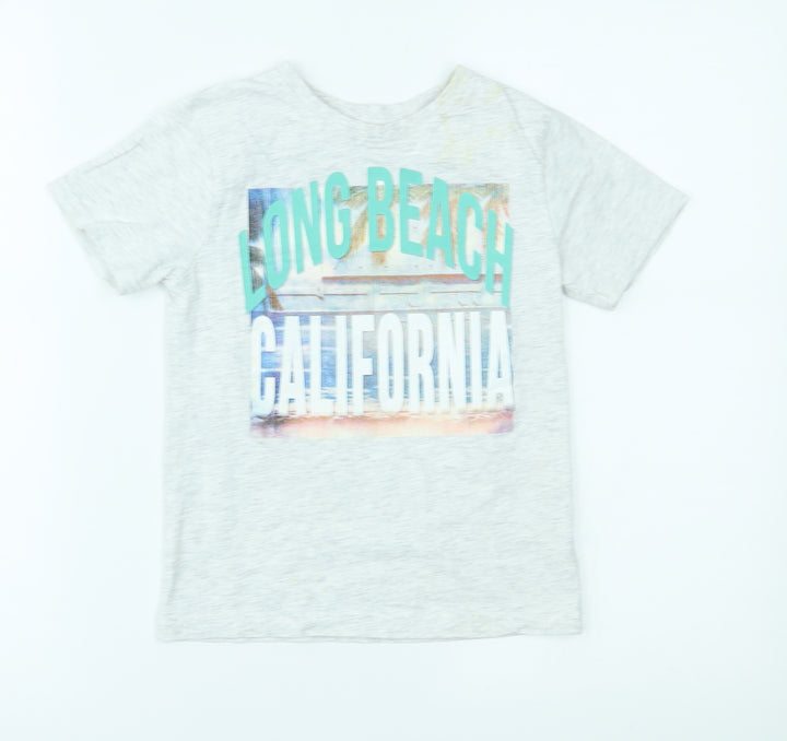 Primark Girls Grey Basic T-Shirt Size 6-7 Years