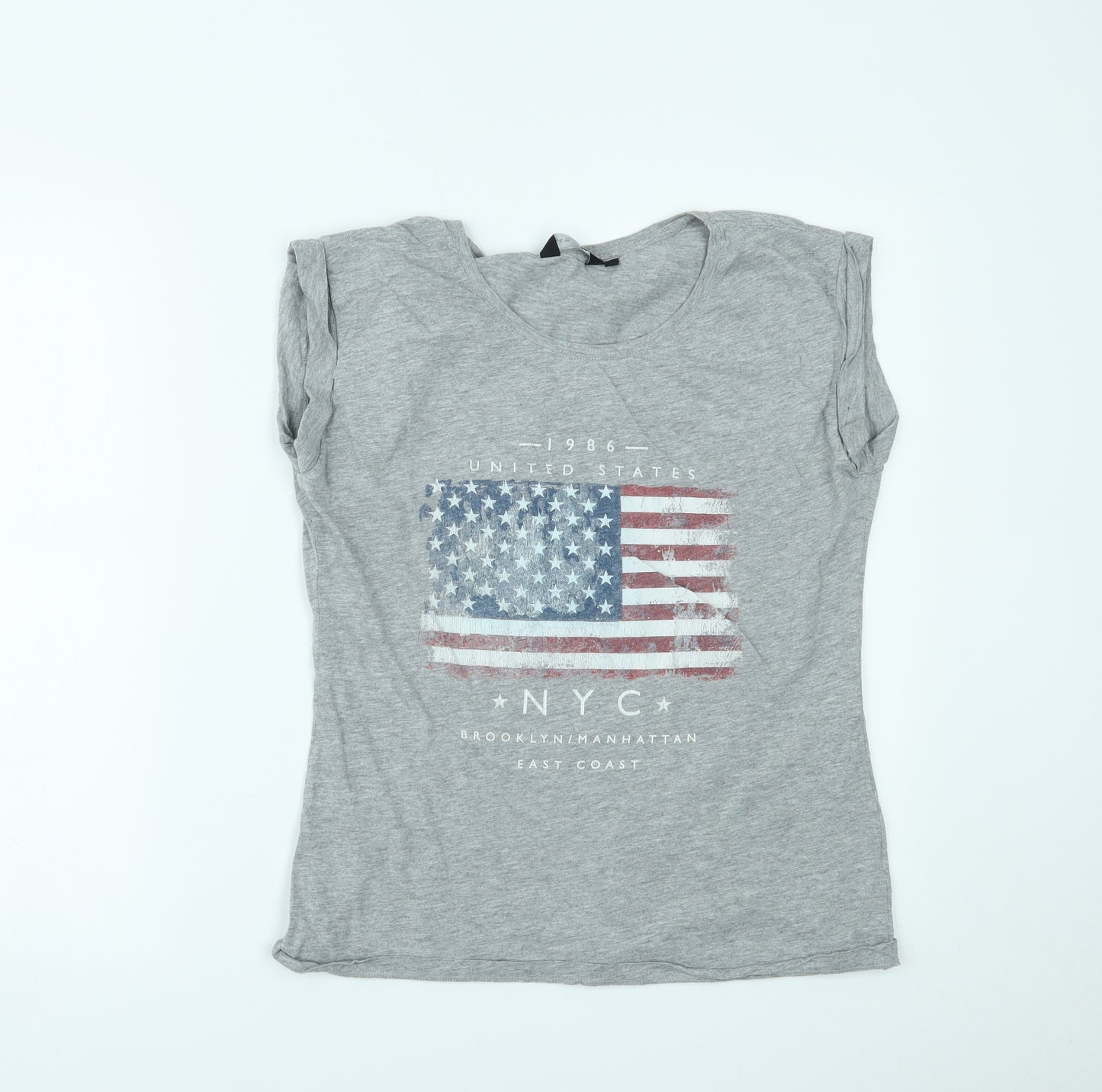 Primark Womens Grey   Basic T-Shirt Size 12